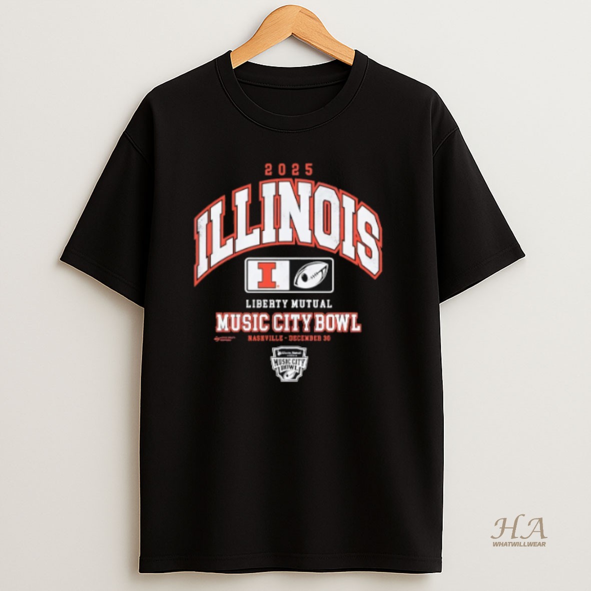 Official 2025 Illinois Fighting Illini Liberty Mutual Music City Bowl Shirt