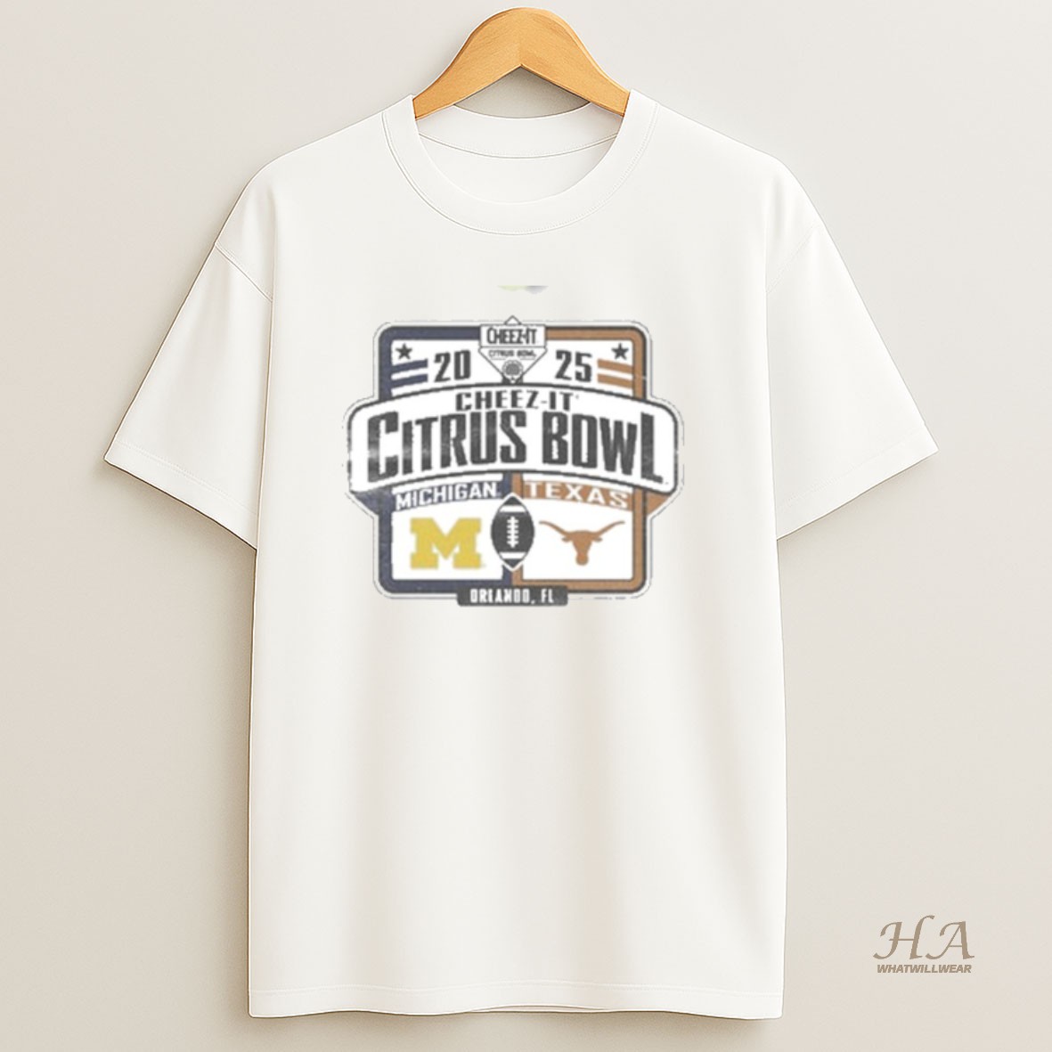Official 2025 Michigan Wolverines Vs Texas Longhorns 2025 Cheez It Citrus Bowl Game Dueling Shirt