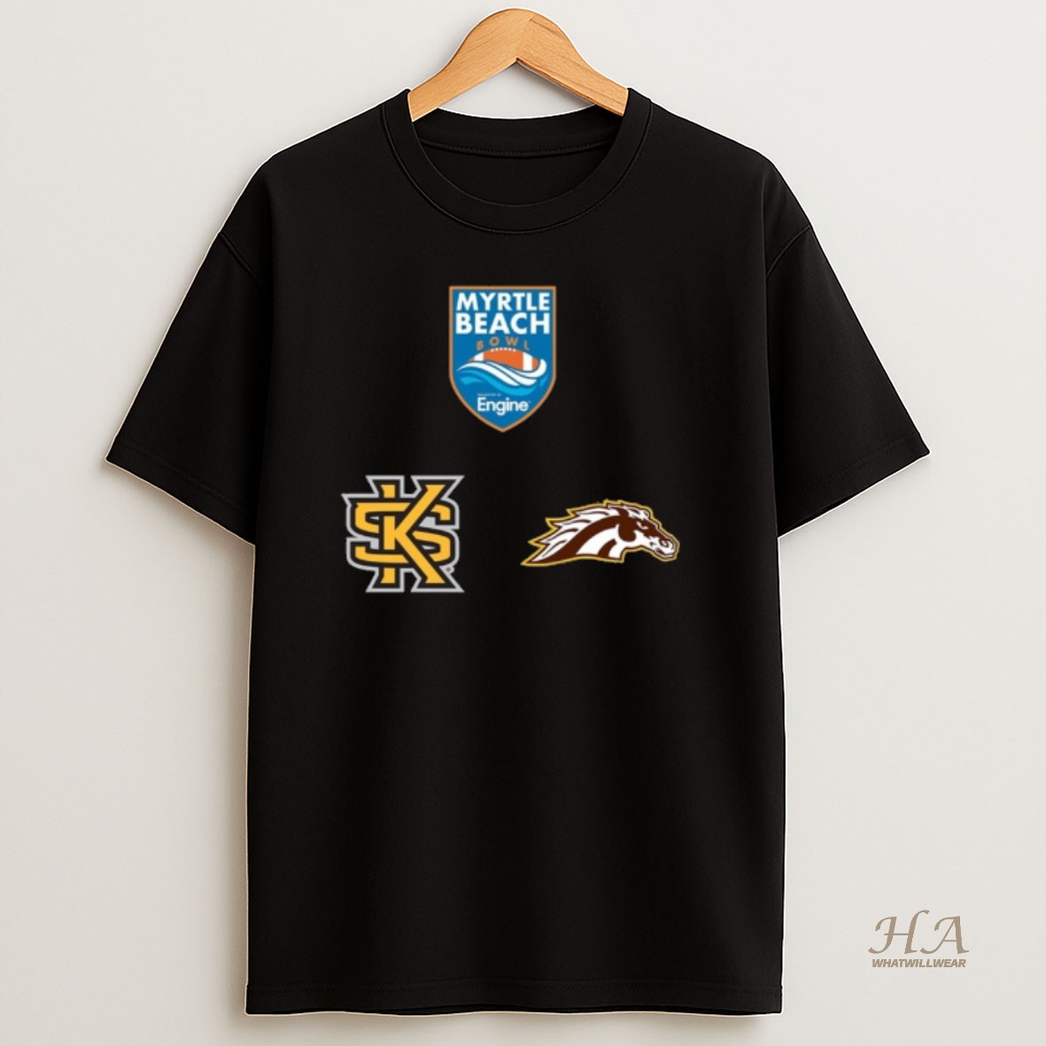 Official 2025 Myrtle Beach Bowl Kennesaw State Owls Vs Western Michigan Broncos Dec 19 New Logos T Shirt