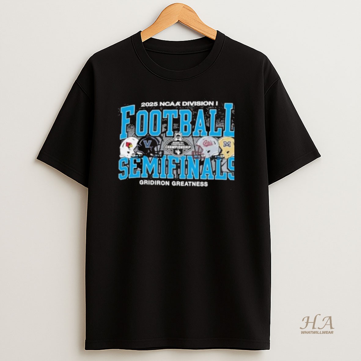 Official 2025 Ncaa Di Football Semifinals Teams T Shirt