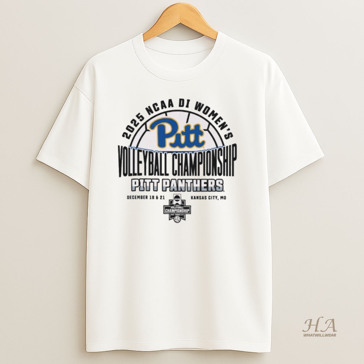 Official 2025 Ncaa Division I Pitt Panthers 2025 Womens Volleyball Championships December 18 21 Kansas City Mo T Shirt