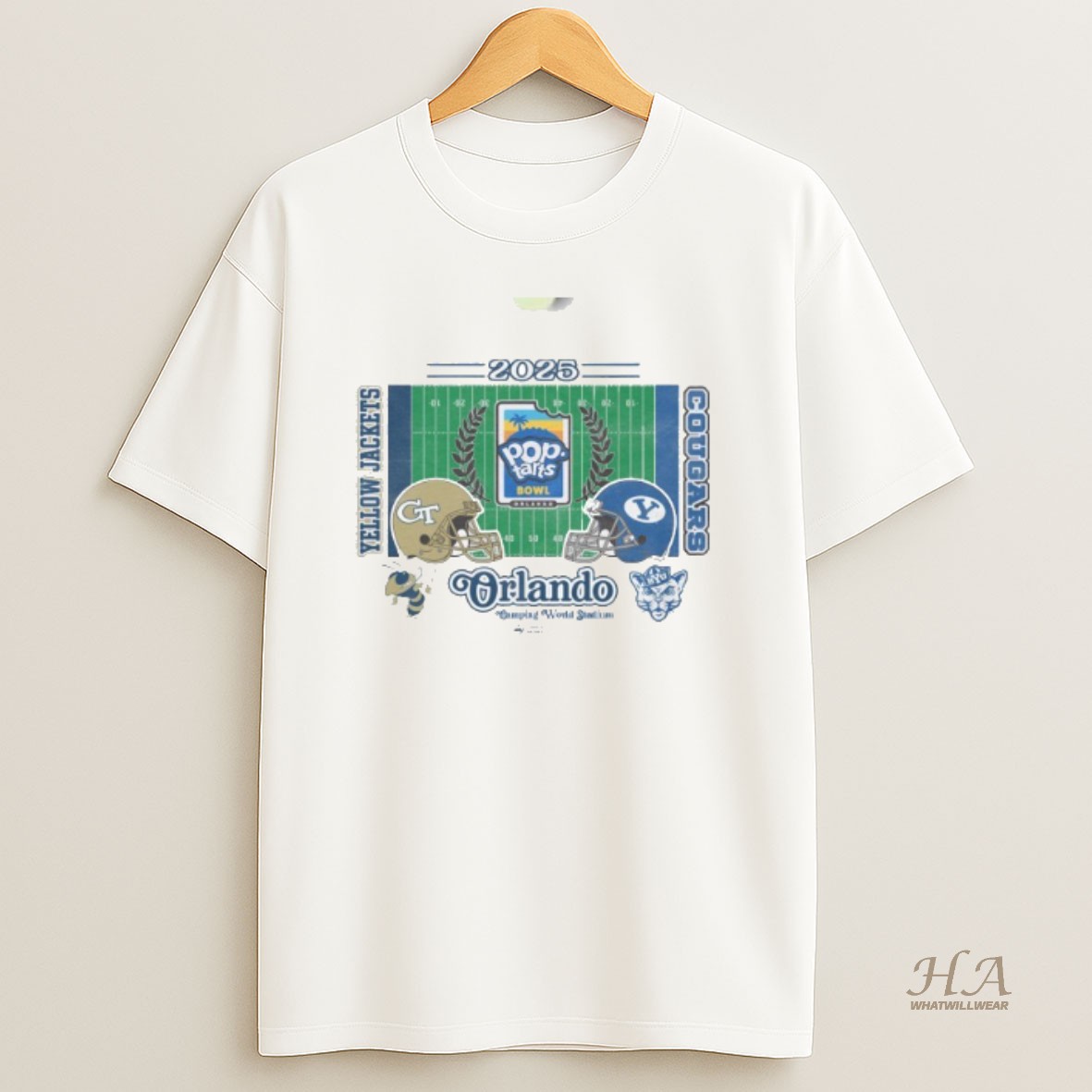 Official 2025 Pop Tarts Bowl 2 Team Georgia Tech Yellow Jackets Vs Byu Cougars Head To Head Shirt