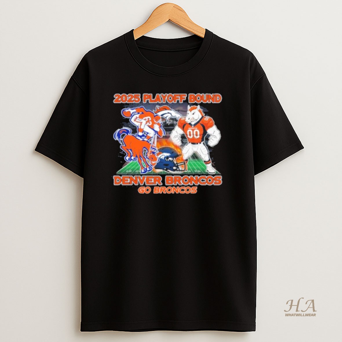 Official 2025 Playoffs Bound Denver Broncos Go Broncos T Shirt
