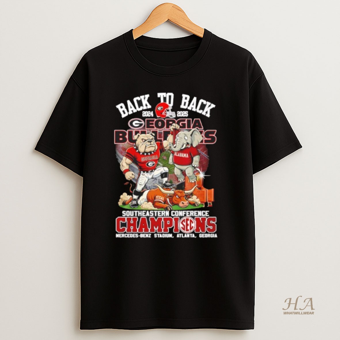 Official 2025 Sec Champions Georgia Bulldogs Back To Back Shirt
