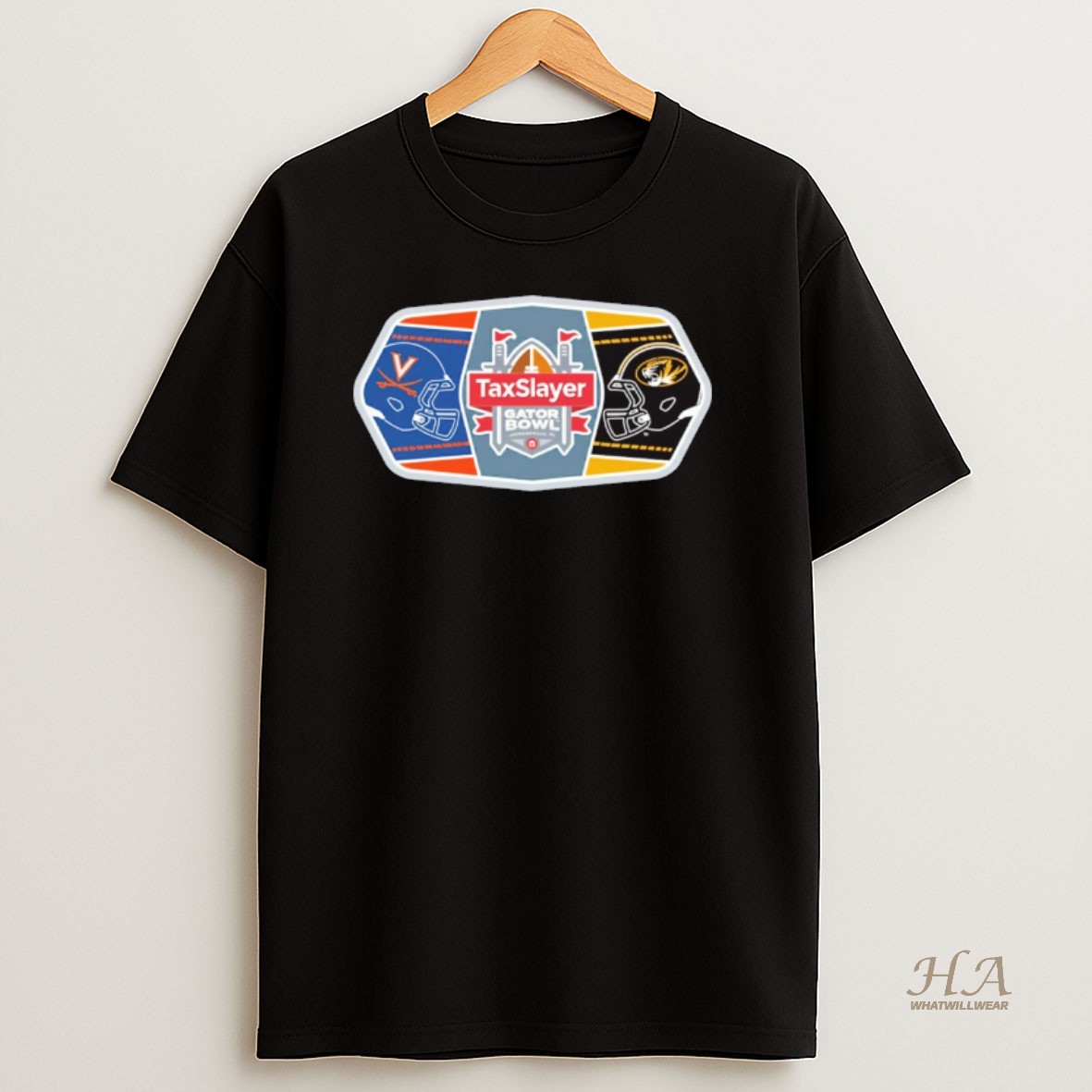 Official 2025 Taxslayer Gator Bowl 2 Team Virginia Cavaliers Vs Missouri Tigers December 27 T Shirt