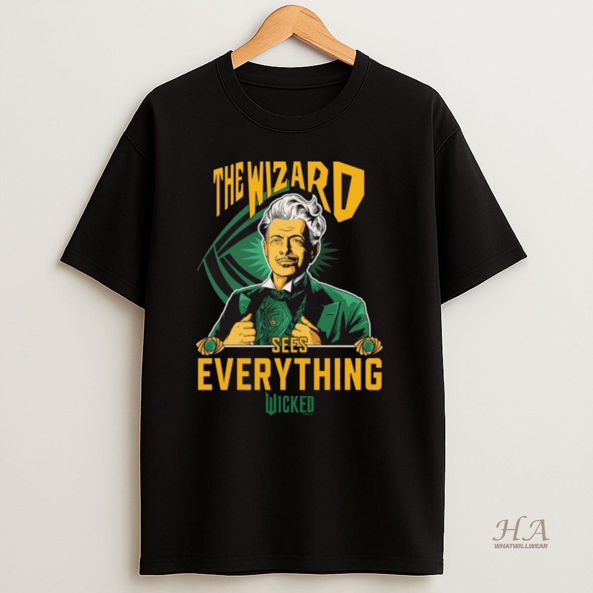 Official 2025 The Wizard Sees Everything Wicked For Good T Shirt