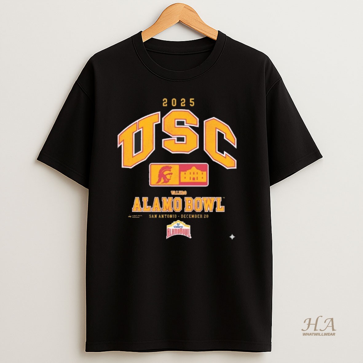 Official 2025 Valero Alamo Bowl Usc Sst San Antonio December 28 T Shirt