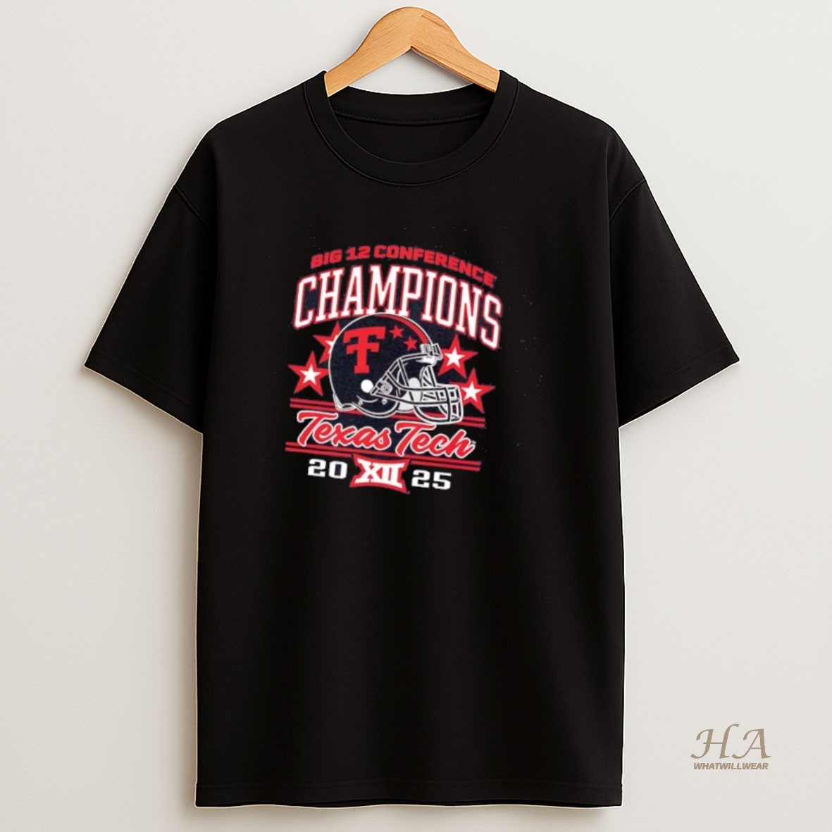 Official 2025 Big 12 Conference Champions Texas Tech Football T Shirt