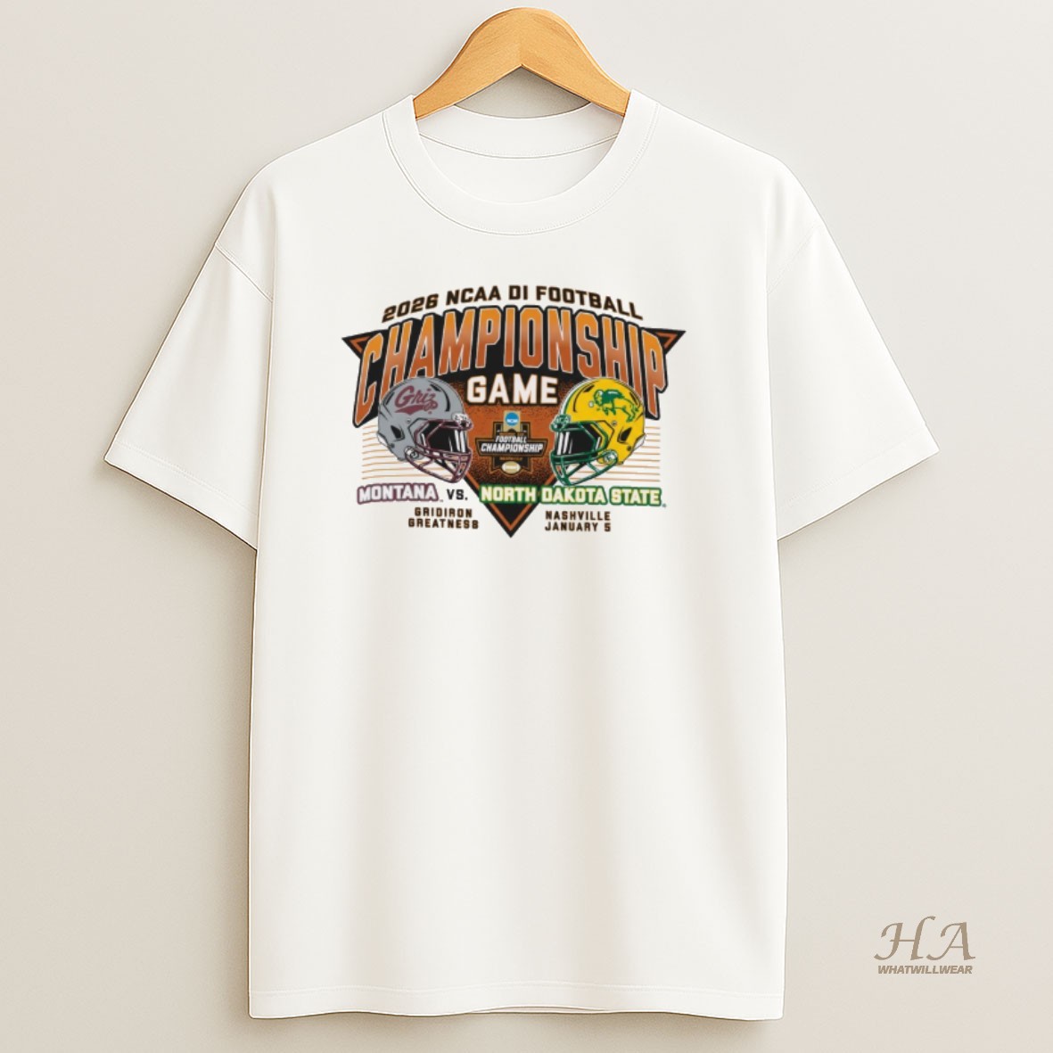 Official 2026 Ncaa Diii Football Stagg Bowl Championship Game Montana Grizzlies Vs North Dakota State Bison Canton Oh January 5 Gridiron Greatness T Shirt