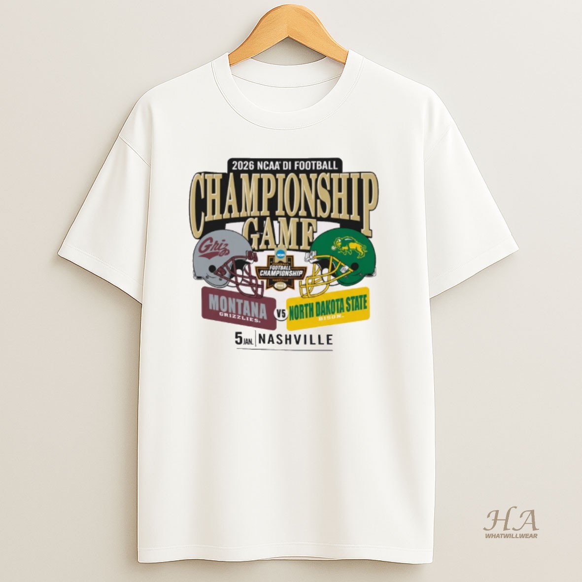 Official 2026 Ncaa Diii Football Stagg Bowl Championship Game Montana Grizzlies Vs T Shirt 1