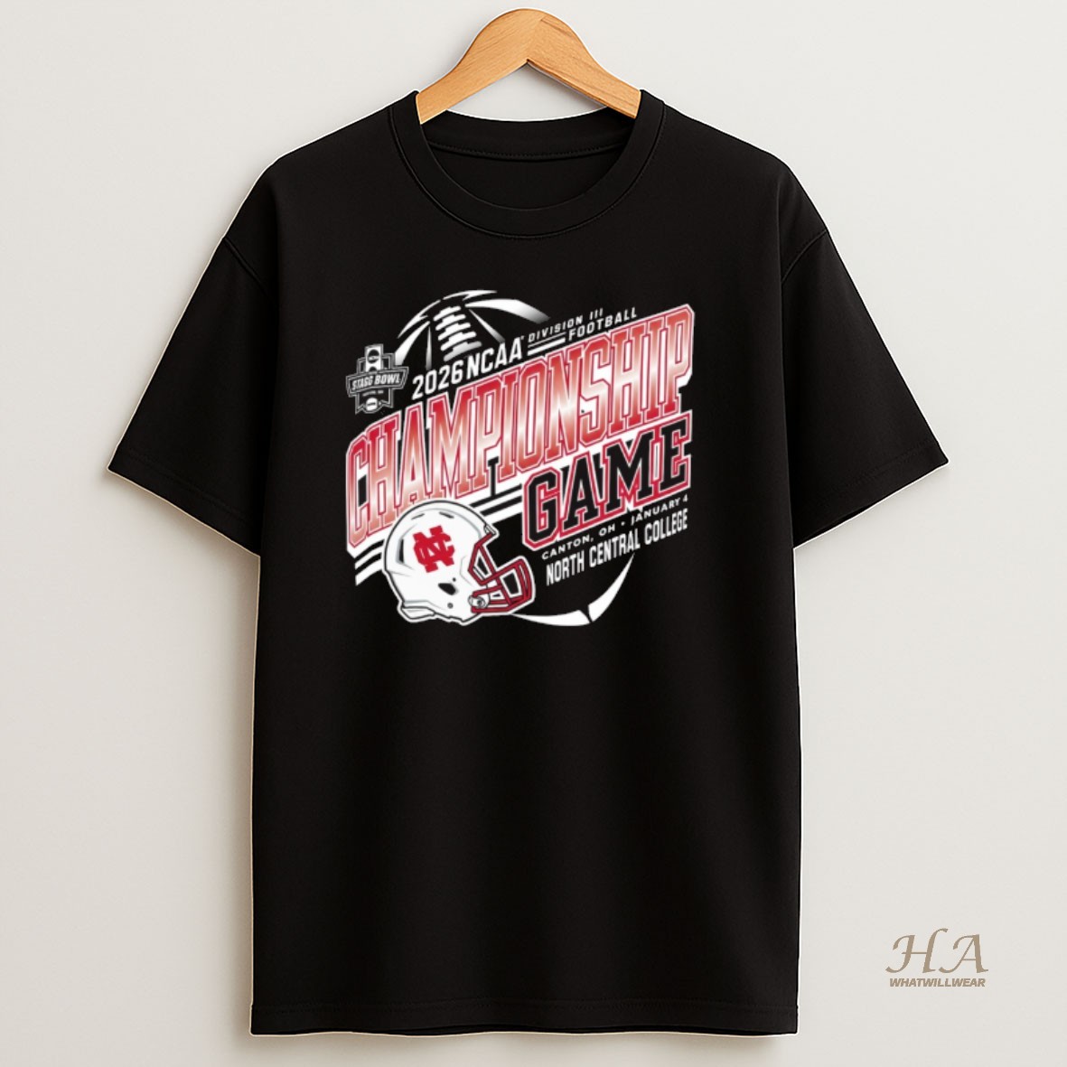 Official 2026 Ncaa Division Iii Football Championship Game Canton Oh January 4 North Central College Cardinals T Shirt
