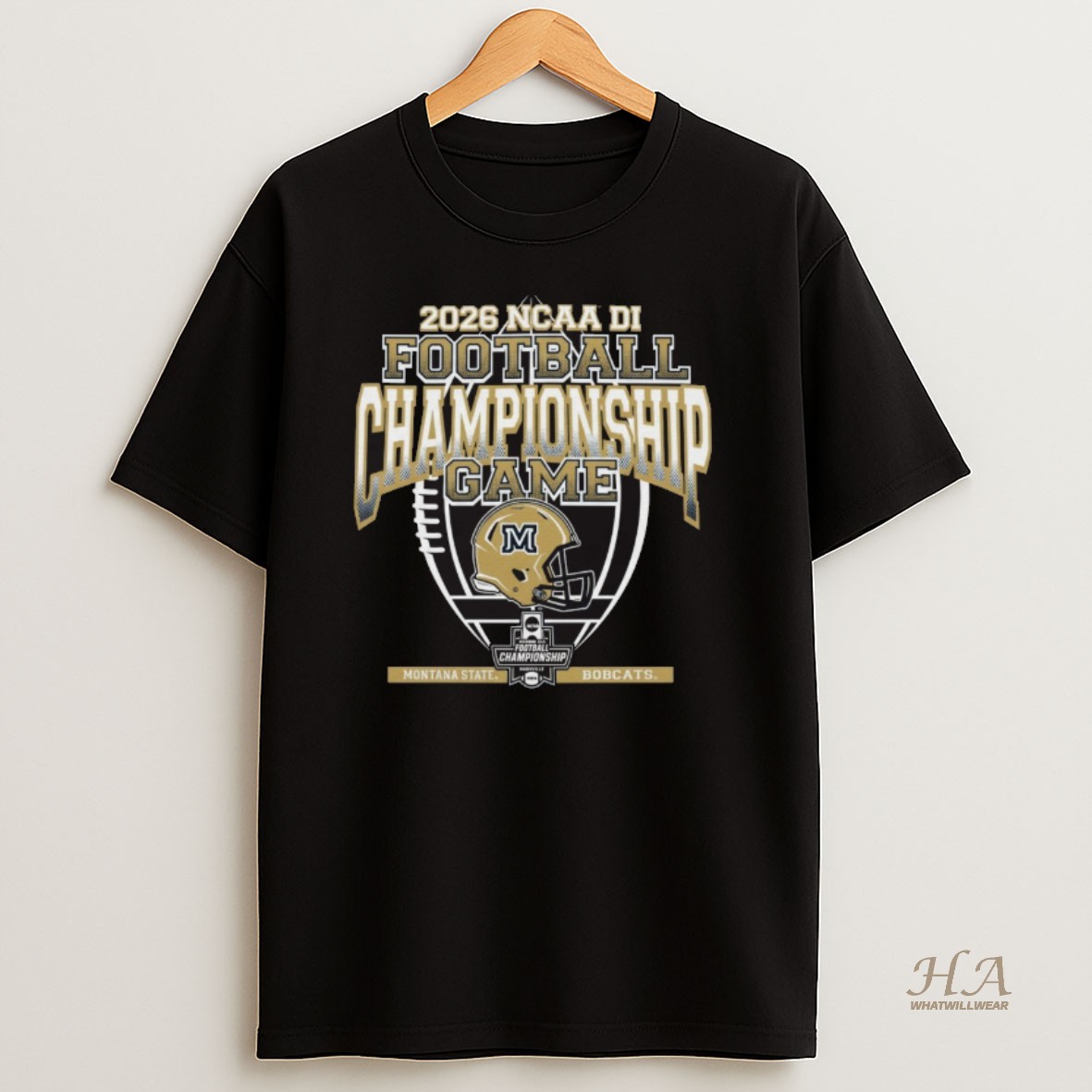 Official 2026 Ncaa Division Iii Football Championship Game Montana State Bobcats Helmets T Shirt