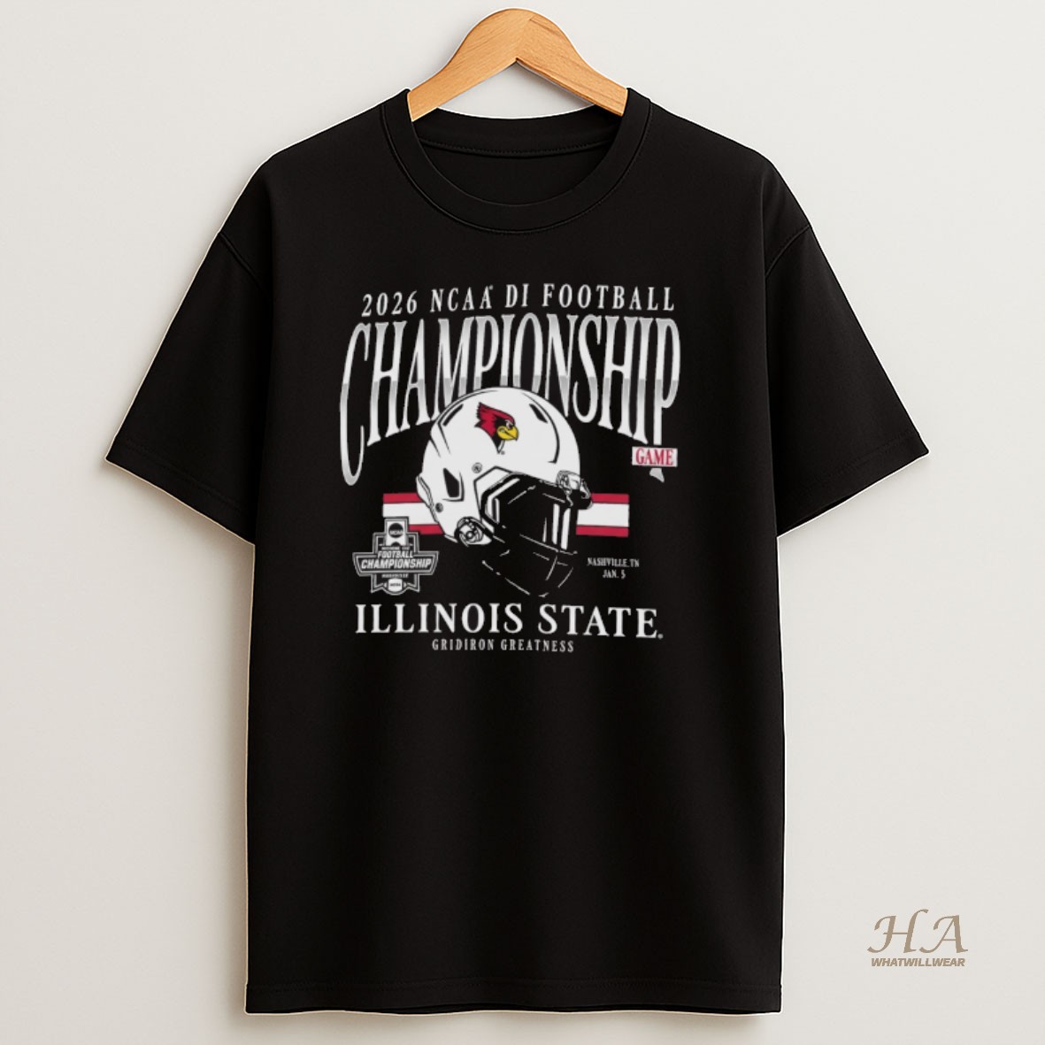 Official 2026 Ncaa Division Iii Football Championship Game Nashville Tn Jan 5 Illinois State Redbirds Gridiron Greatness T Shirt