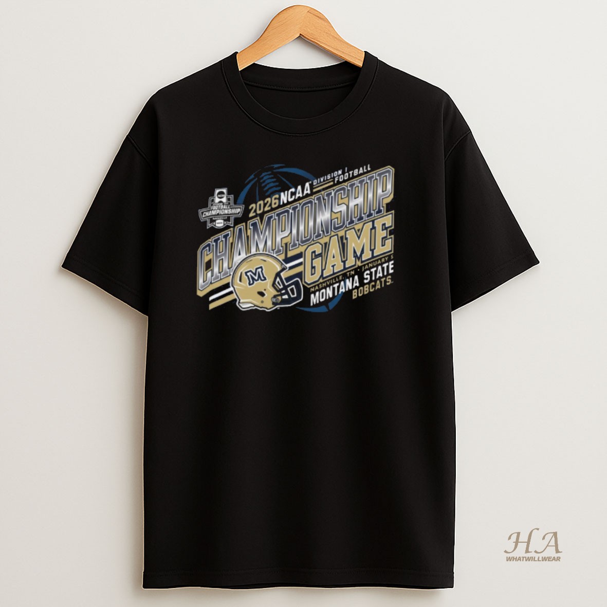 Official 2026 Ncaa Division Iii Football Championship Game Nashville Tn January 5 Montana State Bobcats Helmets T Shirt