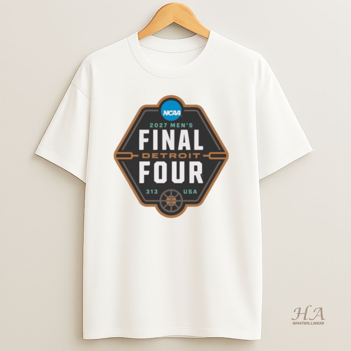 Official 2027 Ncaa Mens Final Four In Detroit Logo T Shirt