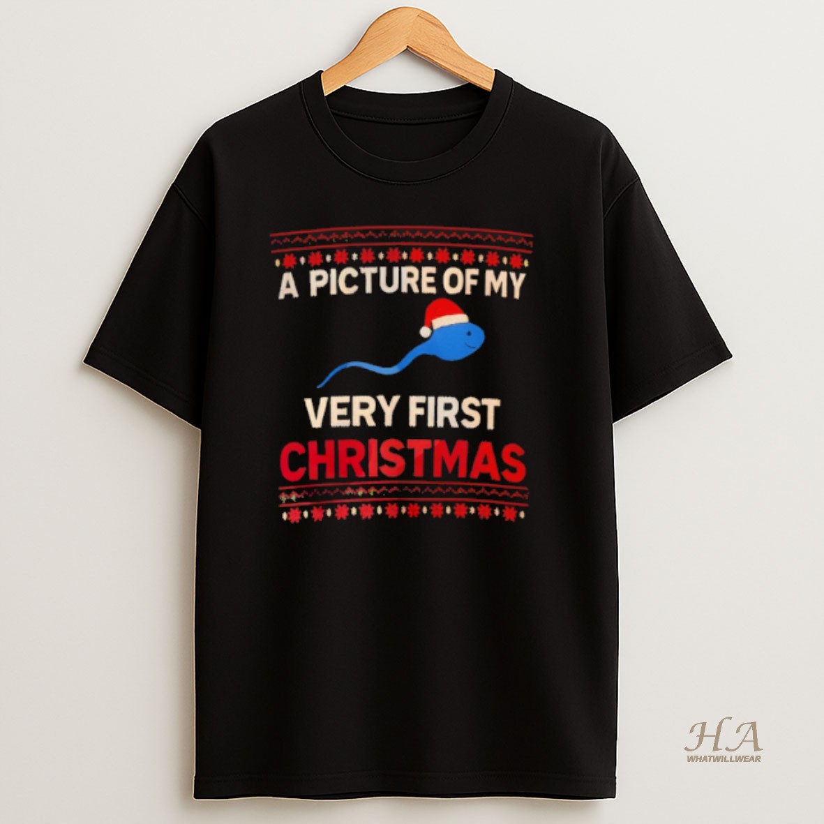 Official A Picture Of My Very First Christmas T Shirt