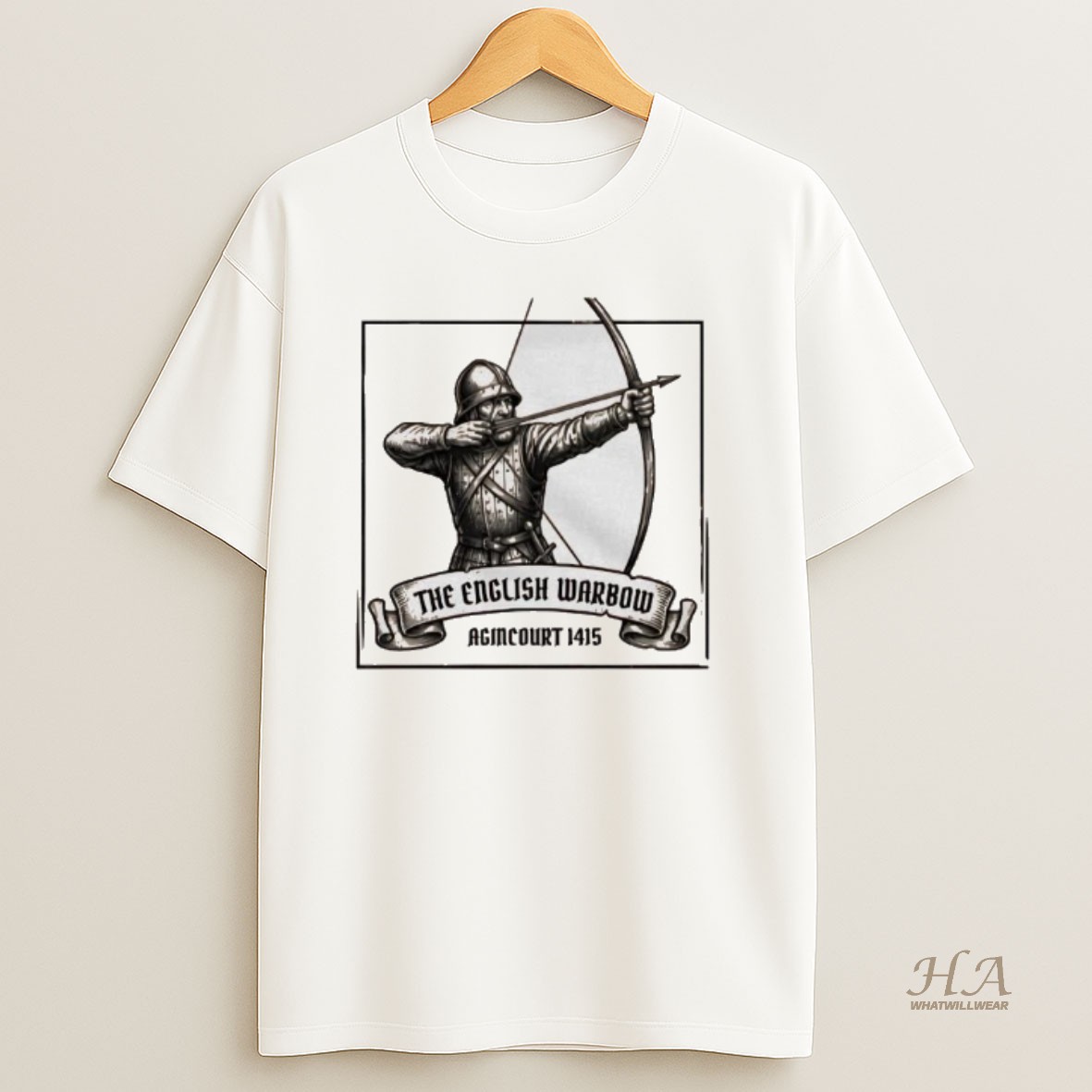 Official Agincourt 1415 The English Warbow T Shirt