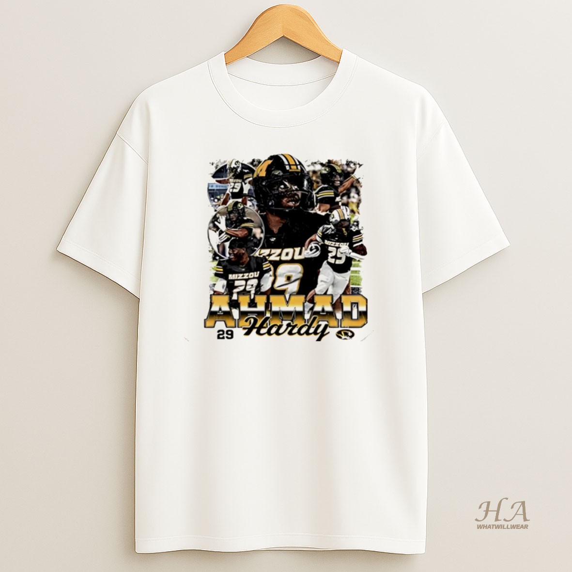Official Ahmad Hardy Mizzou Tigers Player Collage Christmas T Shirt
