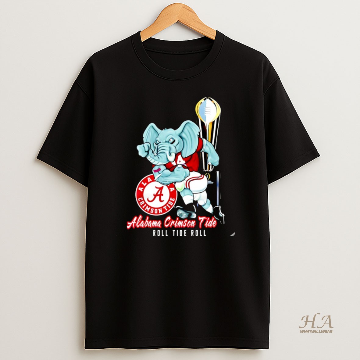 Official Alabama Crimson Tide 2025 26 Cfp Roll Tide Roll Mascot Christmas Shirt