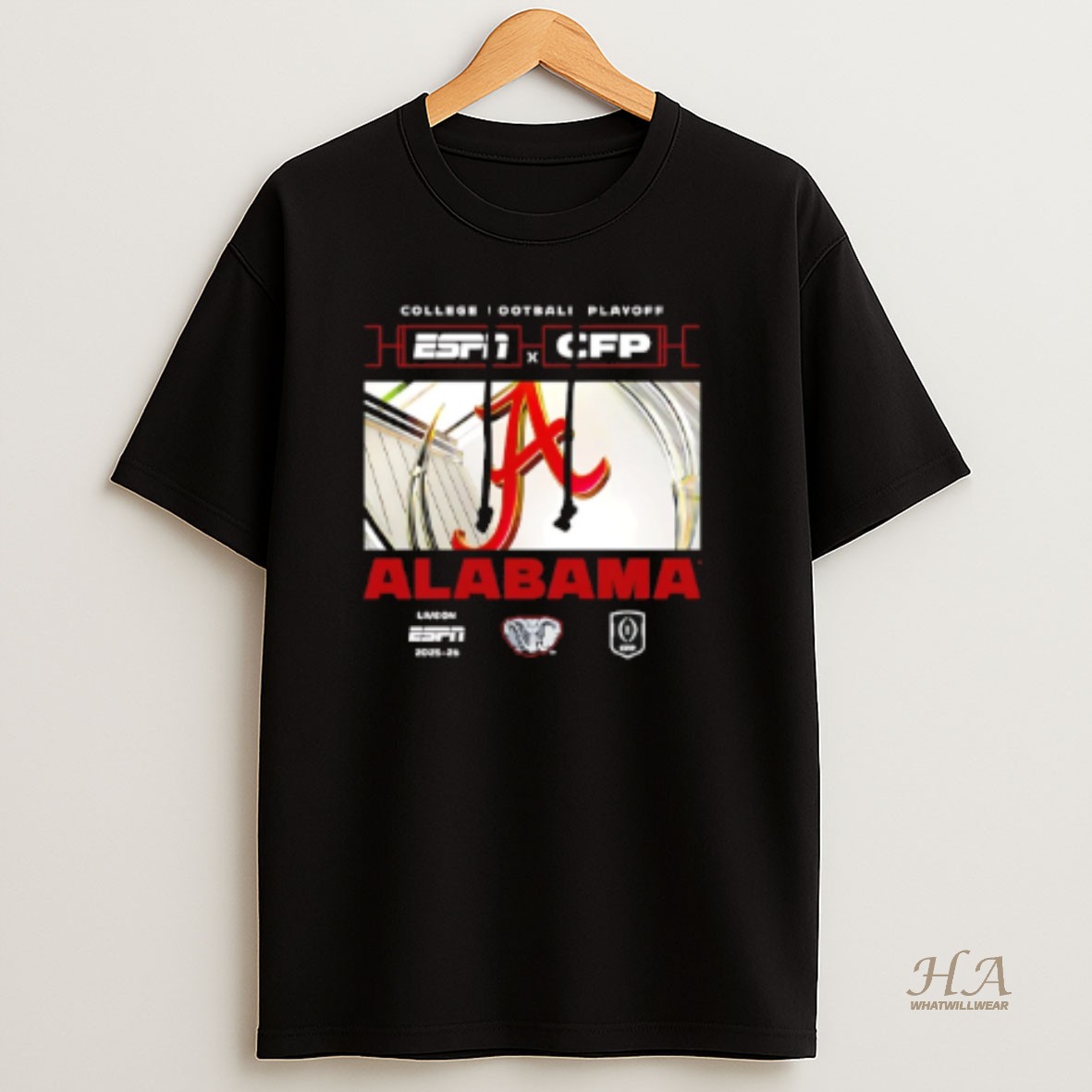 Official Alabama Crimson Tide 2025 26 College Football Playoff Espn Window T Shirt