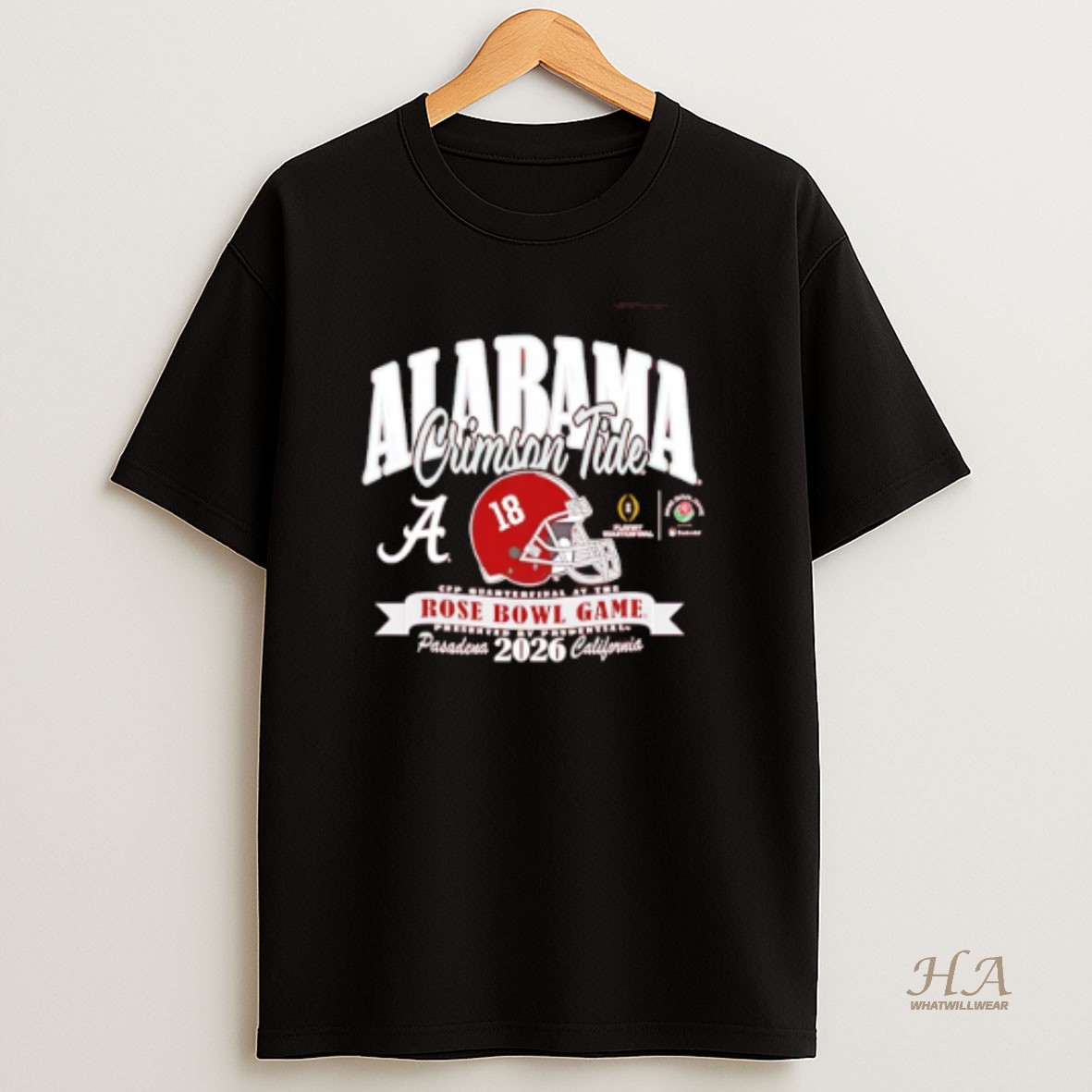 Official Alabama Crimson Tide College Football Playoff 2026 Rose Bowl Helmet T Shirt