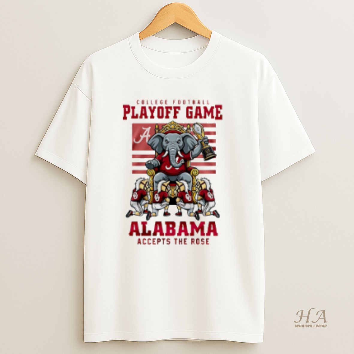 Official Alabama Crimson Tide College Football Playoff Game Alabama Accepts The Rose 2026 T Shirt