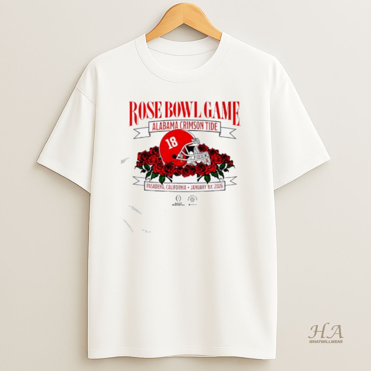 Official Alabama Crimson Tide Football 2026 Rose Bowl Game T Shirt