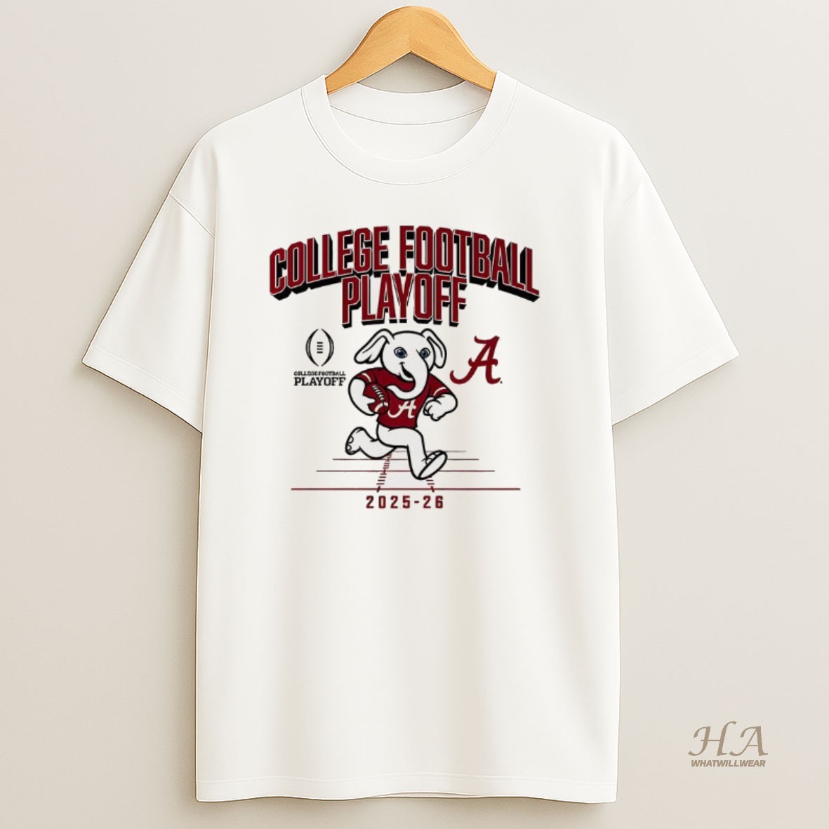 Official Alabama Crimson Tide Ncaa College Football Playoff Team 2025 2026 Mascot T Shirt