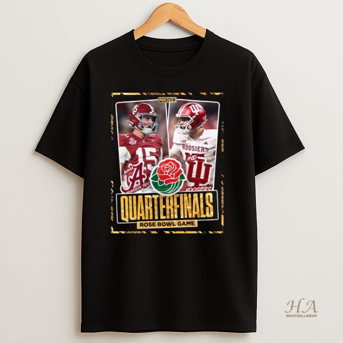 Official Alabama Crimson Tide Vs Indiana Hoosiers 2025 Cfp Quarterfinal Rose Bowl Game Jan 1 T Shirt