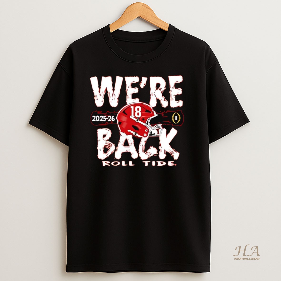 Official Alabama Crimson Tide Were Back Roll Tide College Football Playoff 2025 Shirt