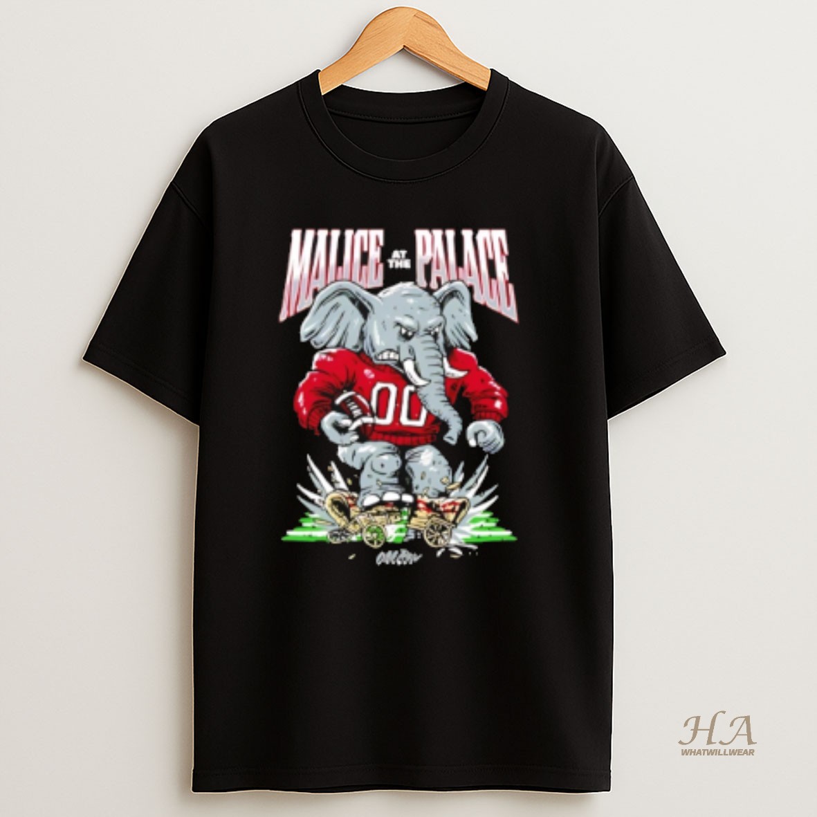 Official Alabama Rose Bowl Malice At The Palace Elephant 2026 Mascot T Shirt