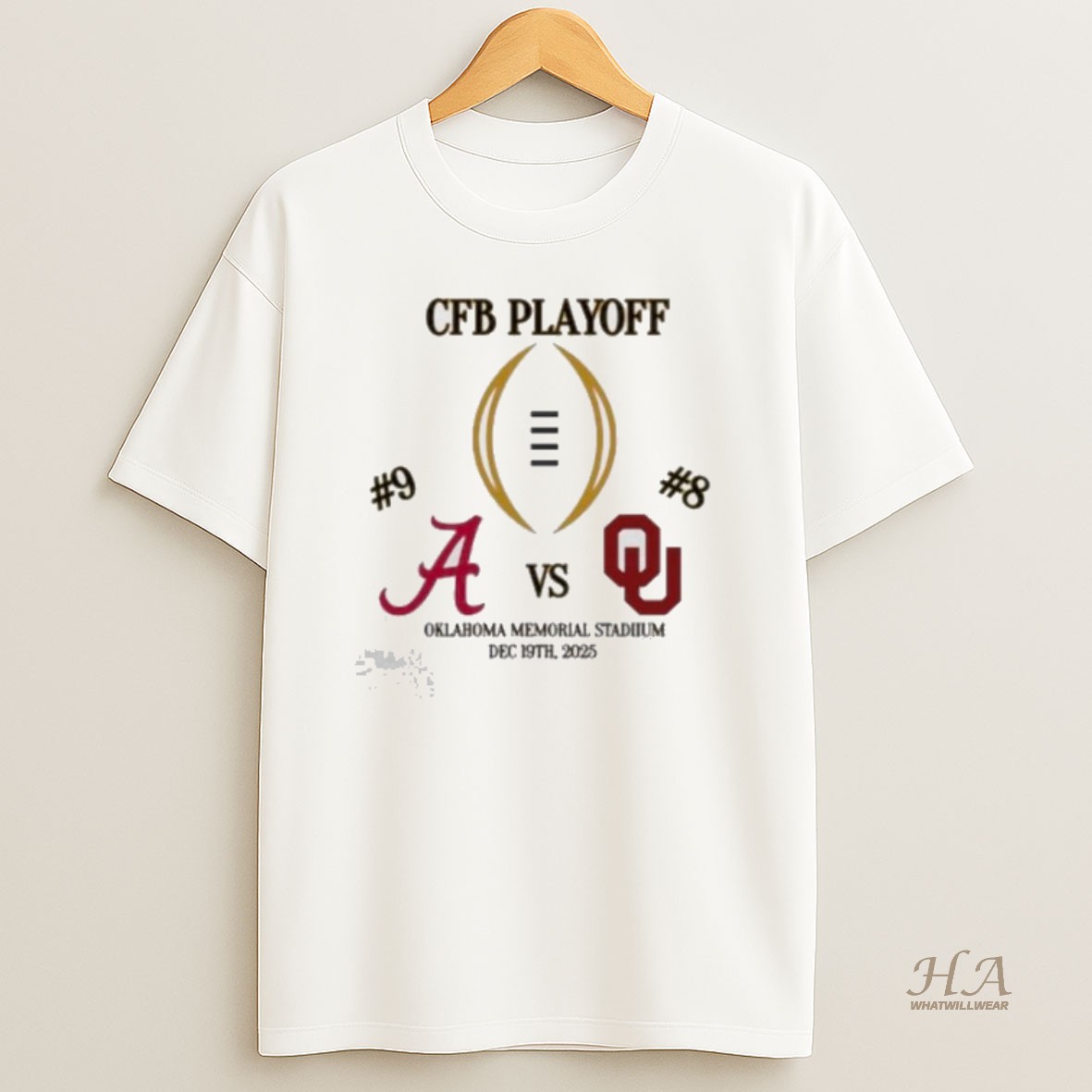 Official Alabama Vs Oklahoma Cfp Playoffs Oklahoma Memorial Stadium Dec 19th 2025 Shirt