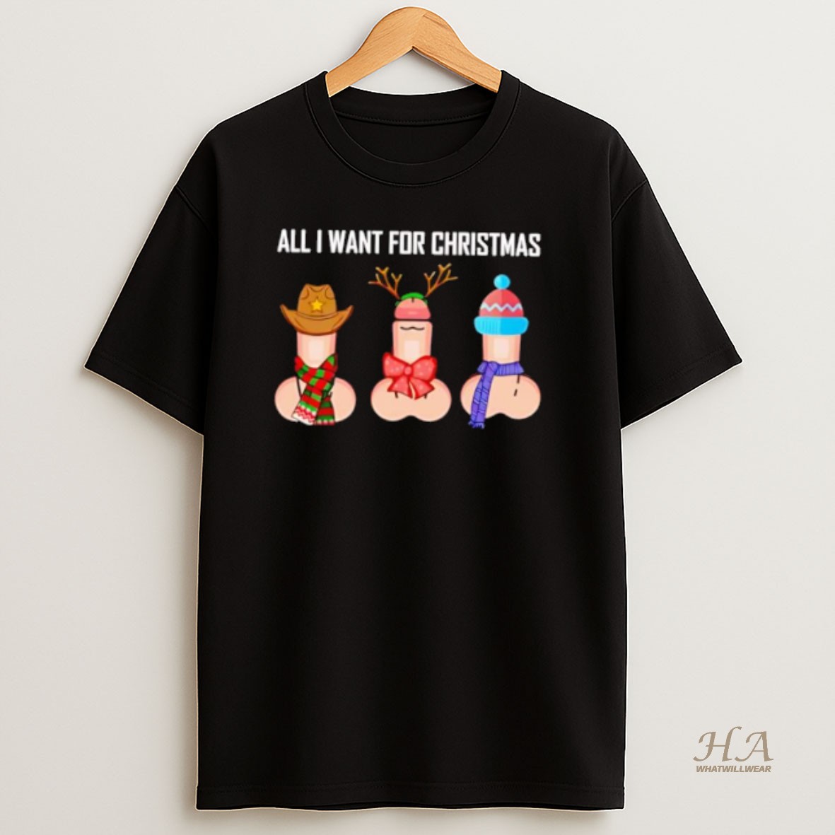 Official All I Want For Christmas Is On Mens Sport T Shirt