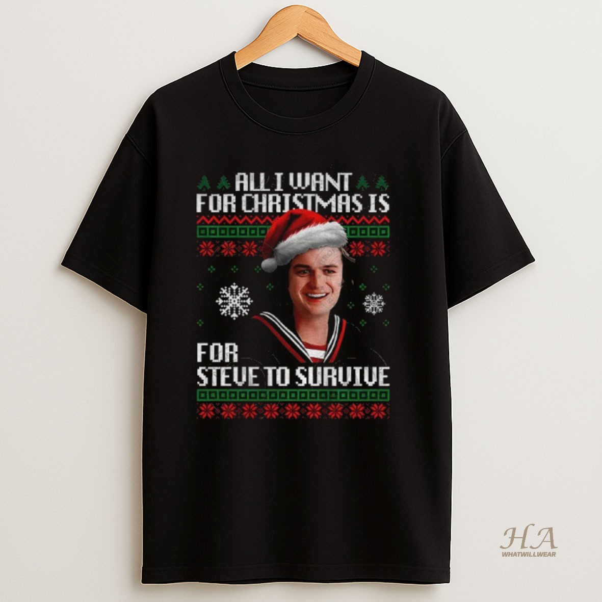 Official All I Want For Christmas Is Steve Harrington Merry Christmas Shirt