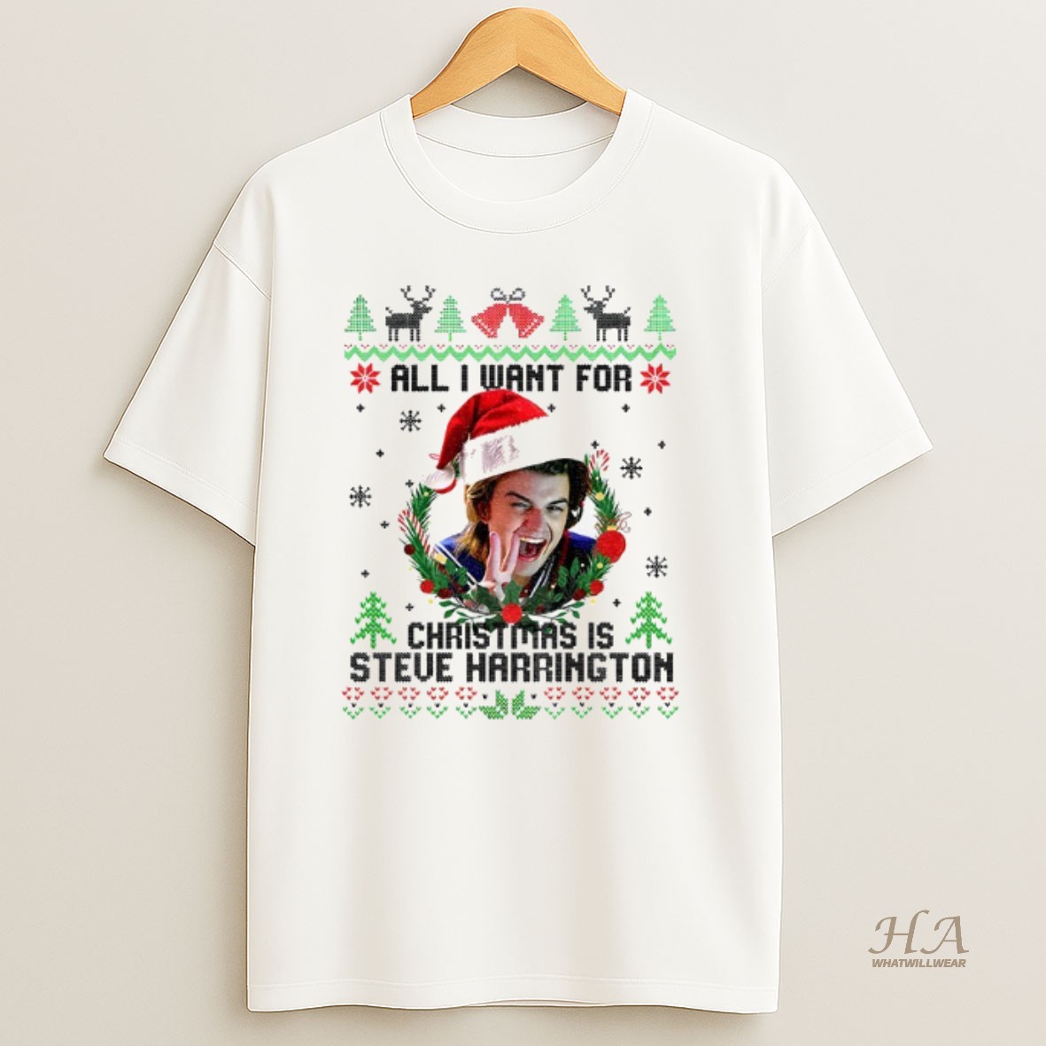 Official All I Want For Christmas Is Steve Harrington Merry Xmas Shirt