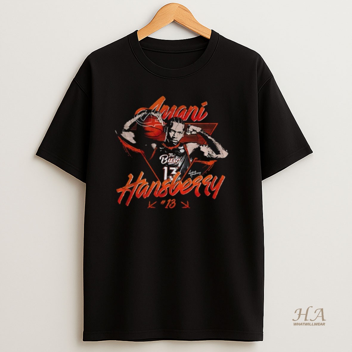 Official Amani Hansberry Virginia Tech Hokies Basketball 13 Vintage T Shirt