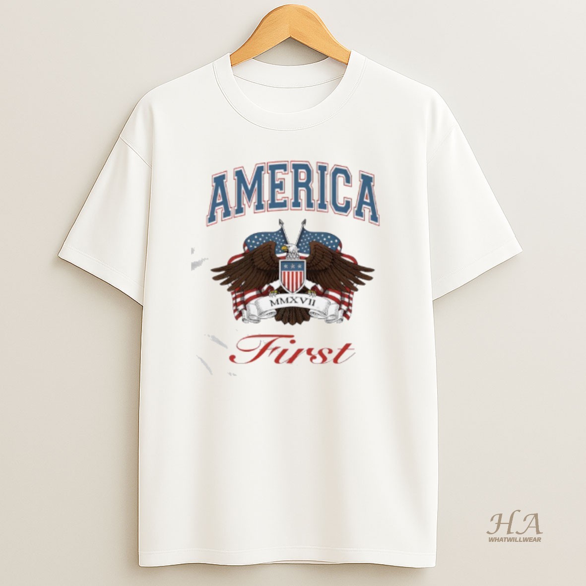 Official America First Vintage Eagle T Shirt