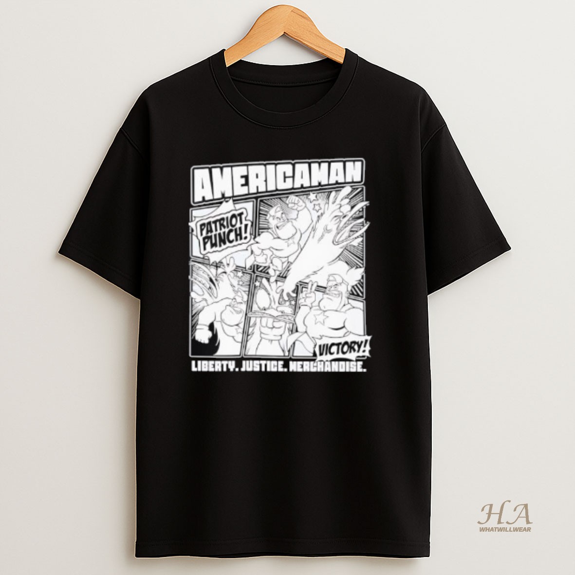 Official Americaman Liberty Justice Merchandise Comic T Shirt