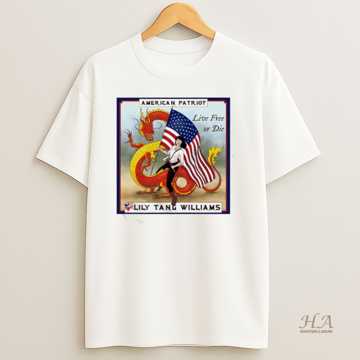 Official American Patriot Lily Tang Williams Live Free Or Die T Shirt