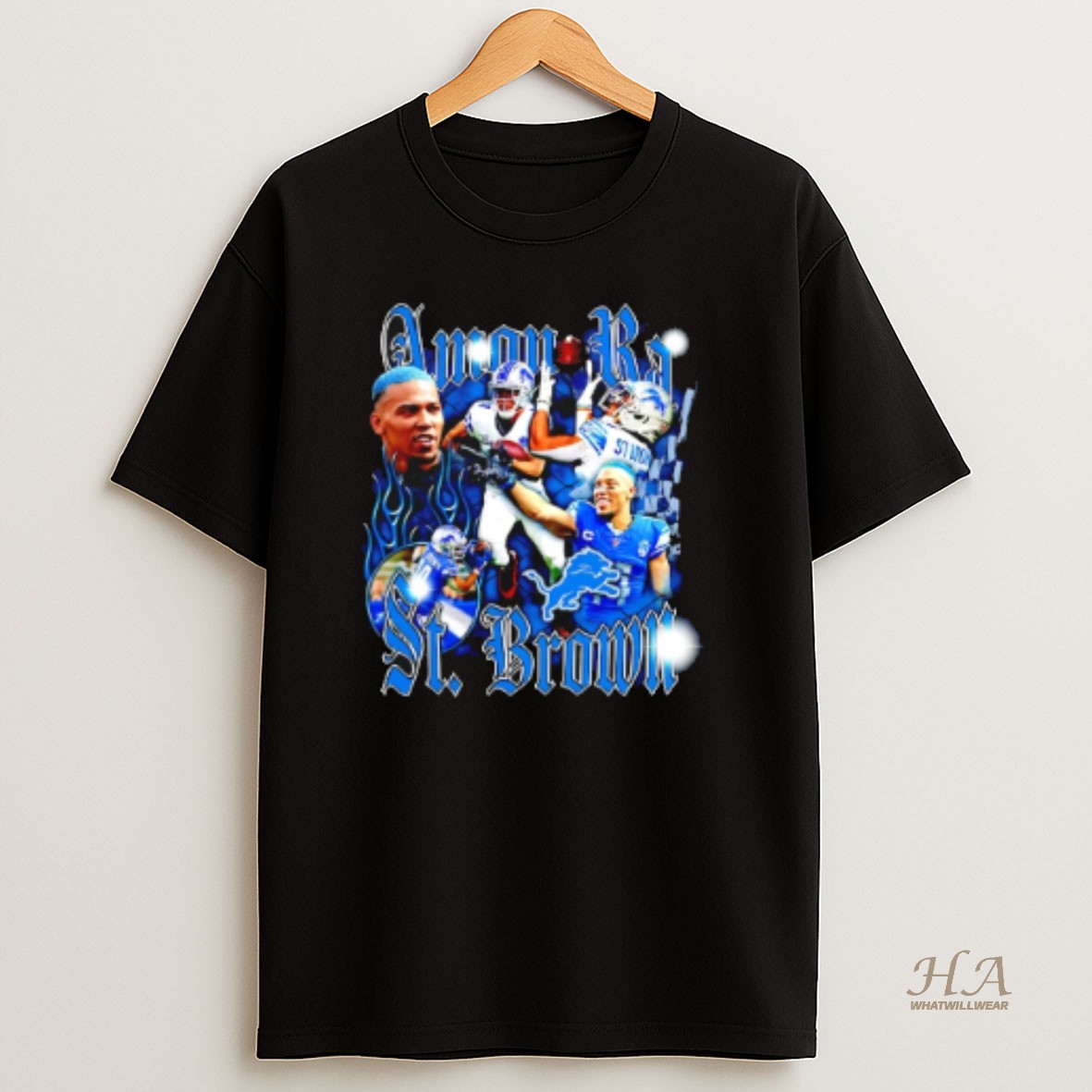 Official Amon Ra St Brown Detroit Lions Notorious Graphic T Shirt