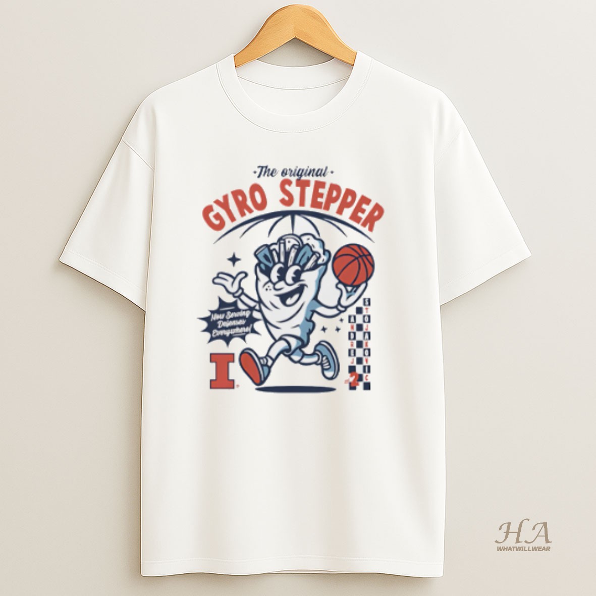 Official Andrej Stojakovic Illinois Fighting Illini The Gyro Stepper Shirt