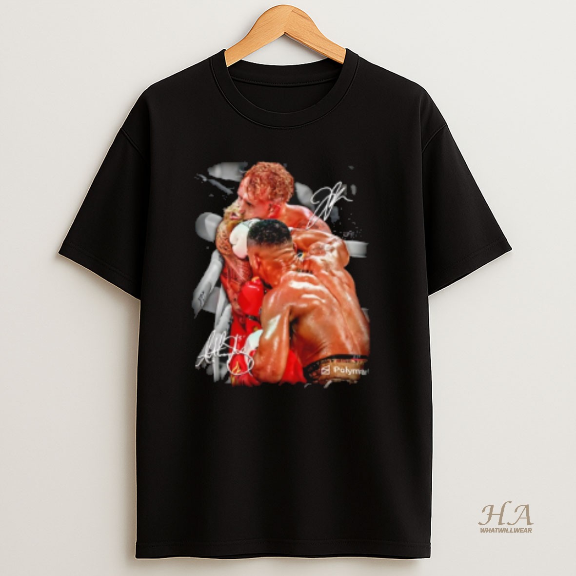 Official Anthony Joshua Vs Jake Paul Ko Signatures T Shirt