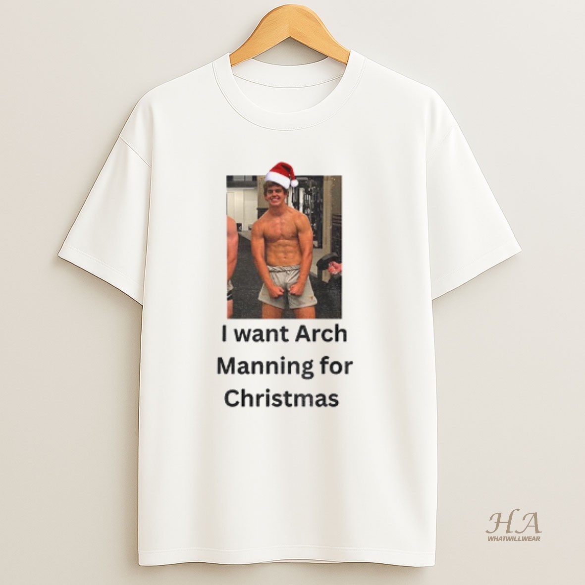 Official Arch Manning Santa Hat I Want Arch Manning For Christmas T Shirt
