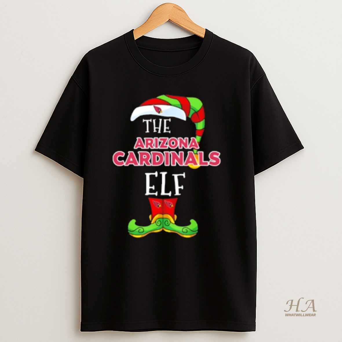 Official Arizona Cardinals Christmas Elf T Shirt
