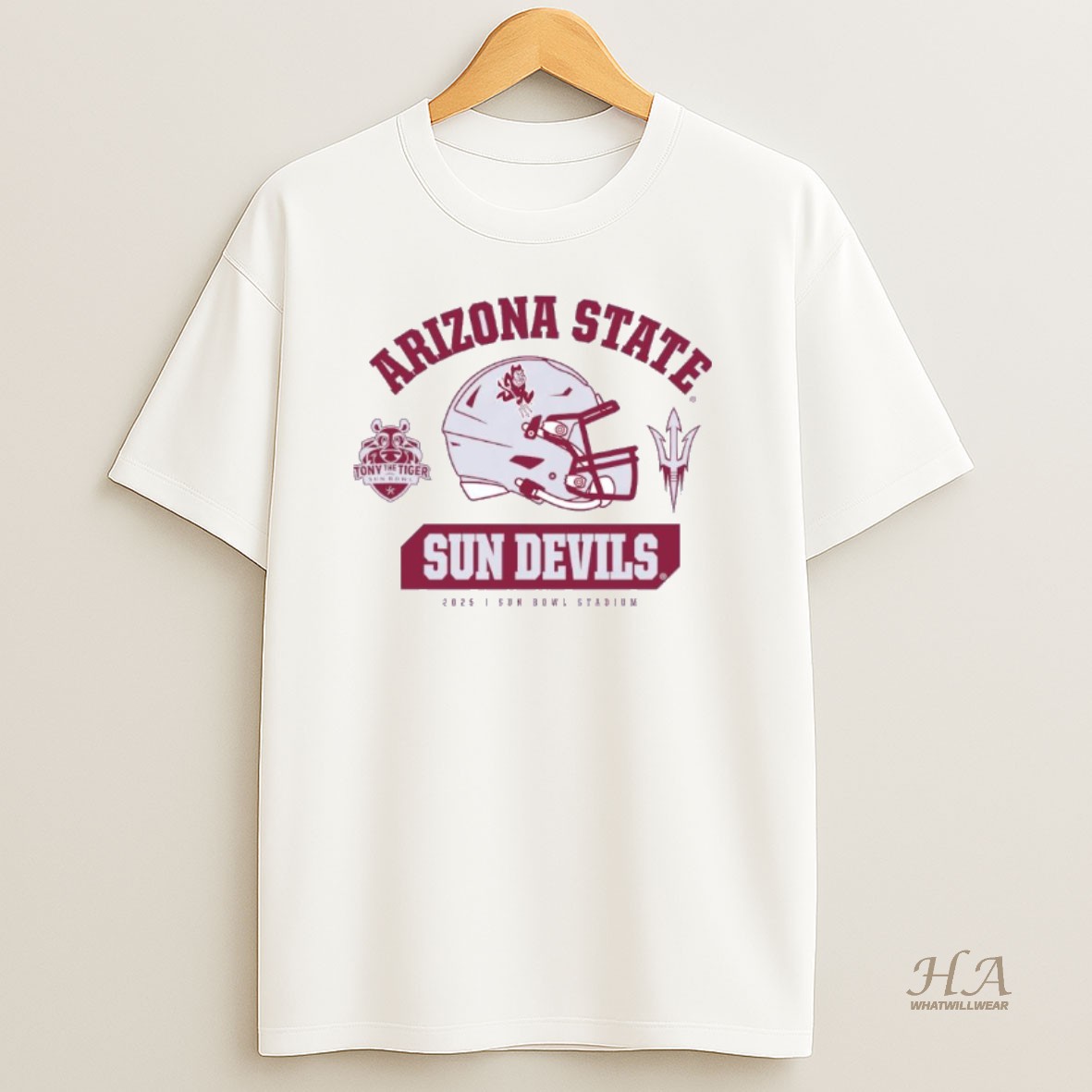 Official Arizona State Sun Devils 2025 Sun Bowl Helmet T Shirt