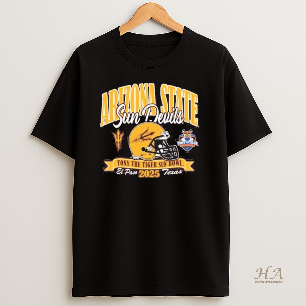 Official Arizona State University Sun Devils Football 2025 Sun Bowl Bound T Shirt