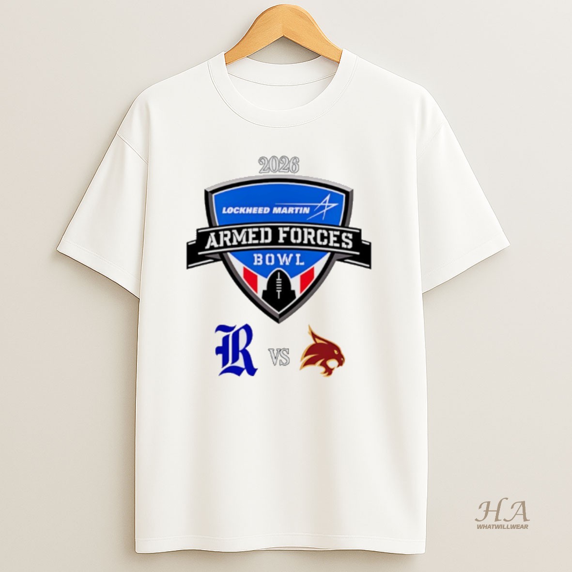 Official Armed Forces Bowl 2026 Rice Vs Texas State Shirt