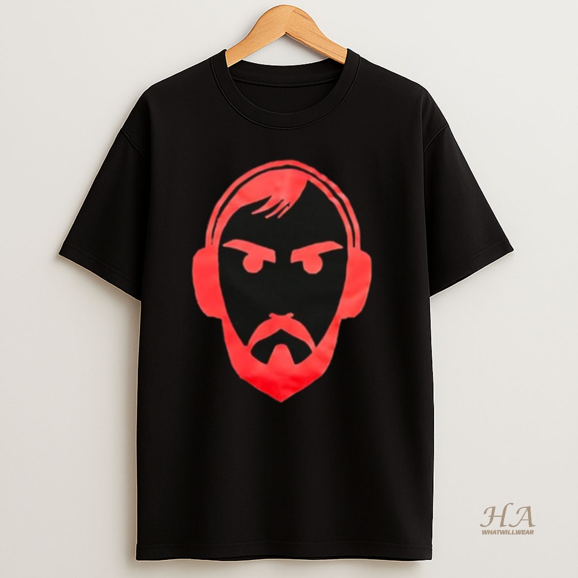 Official Asmongold Red Face Logo T Shirt