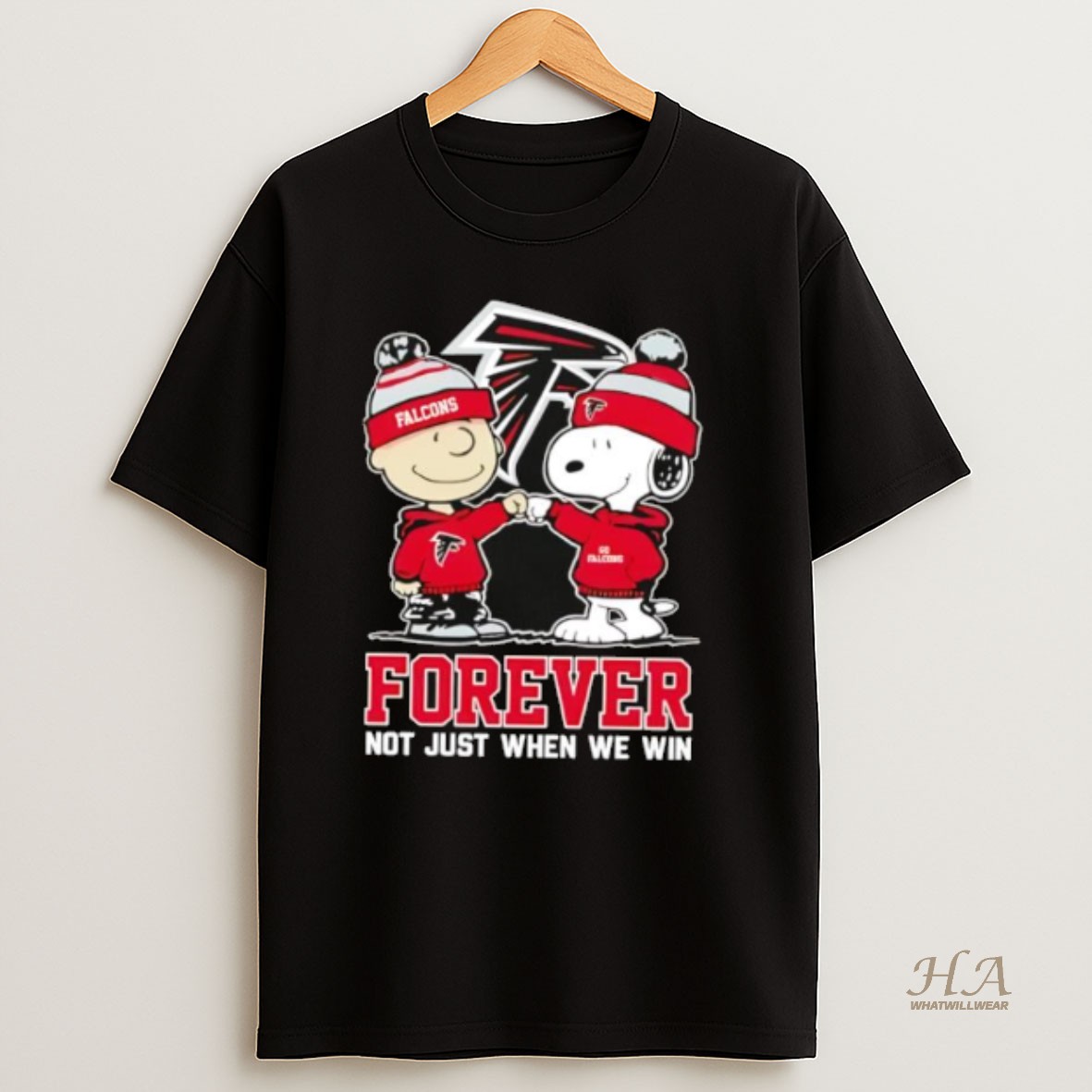 Official Atlanta Falcons Charlie Brown And Snoopy Forever Not Just When We Win T Shirt