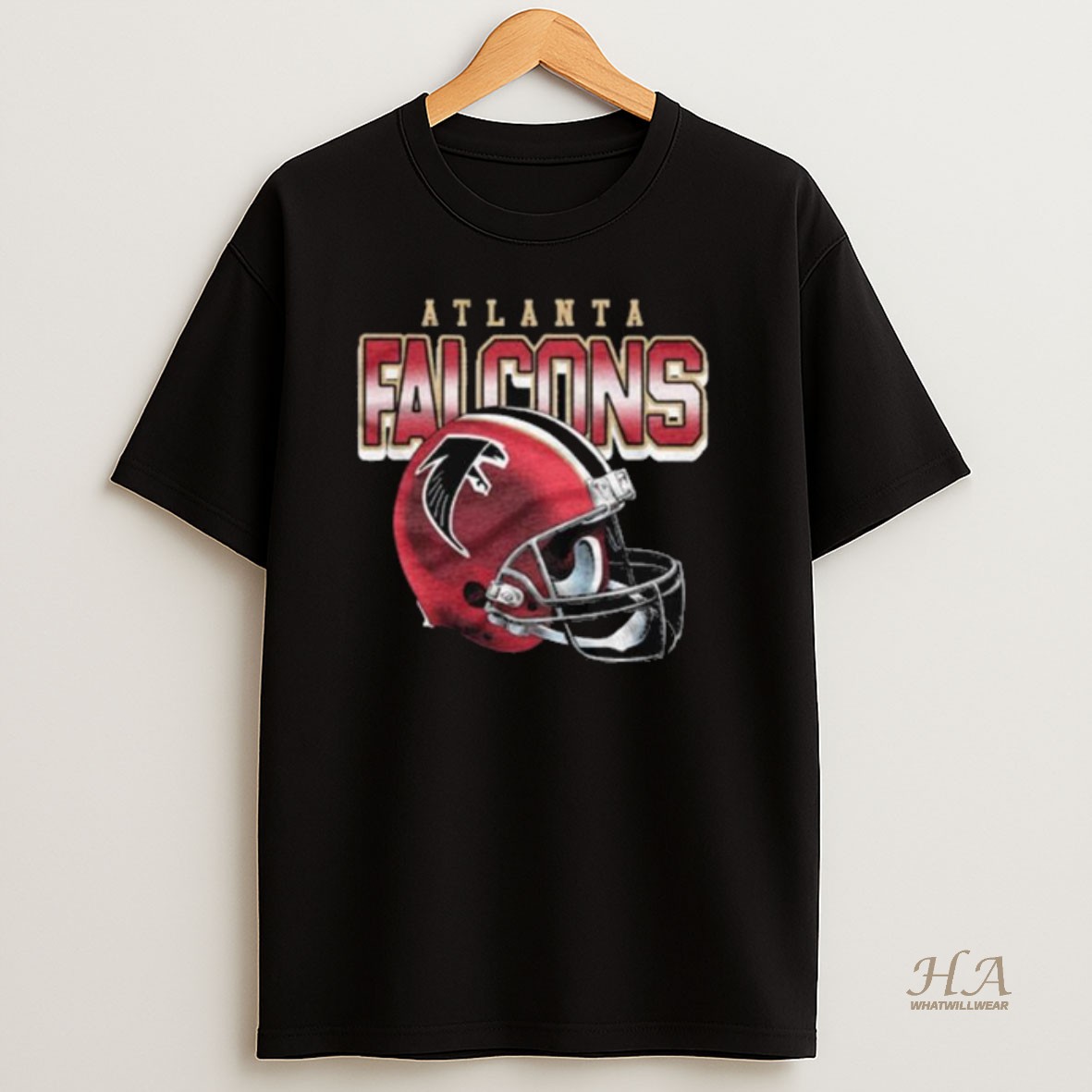 Official Atlanta Falcons Gradient Helmet Long Sleve Shirt